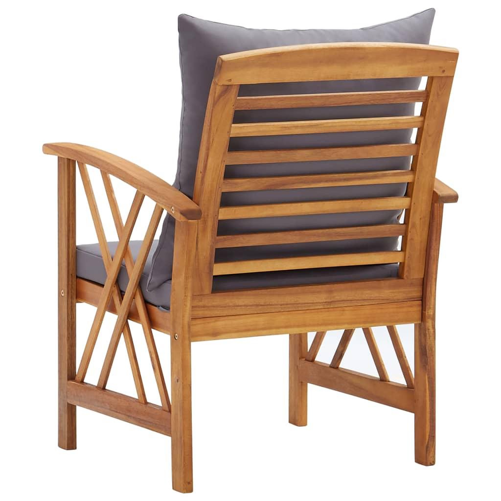 Voir la diapositive 5 : VIDAXL Chaises de jardin avec coussins lot de 2 Bois d'acacia massif
