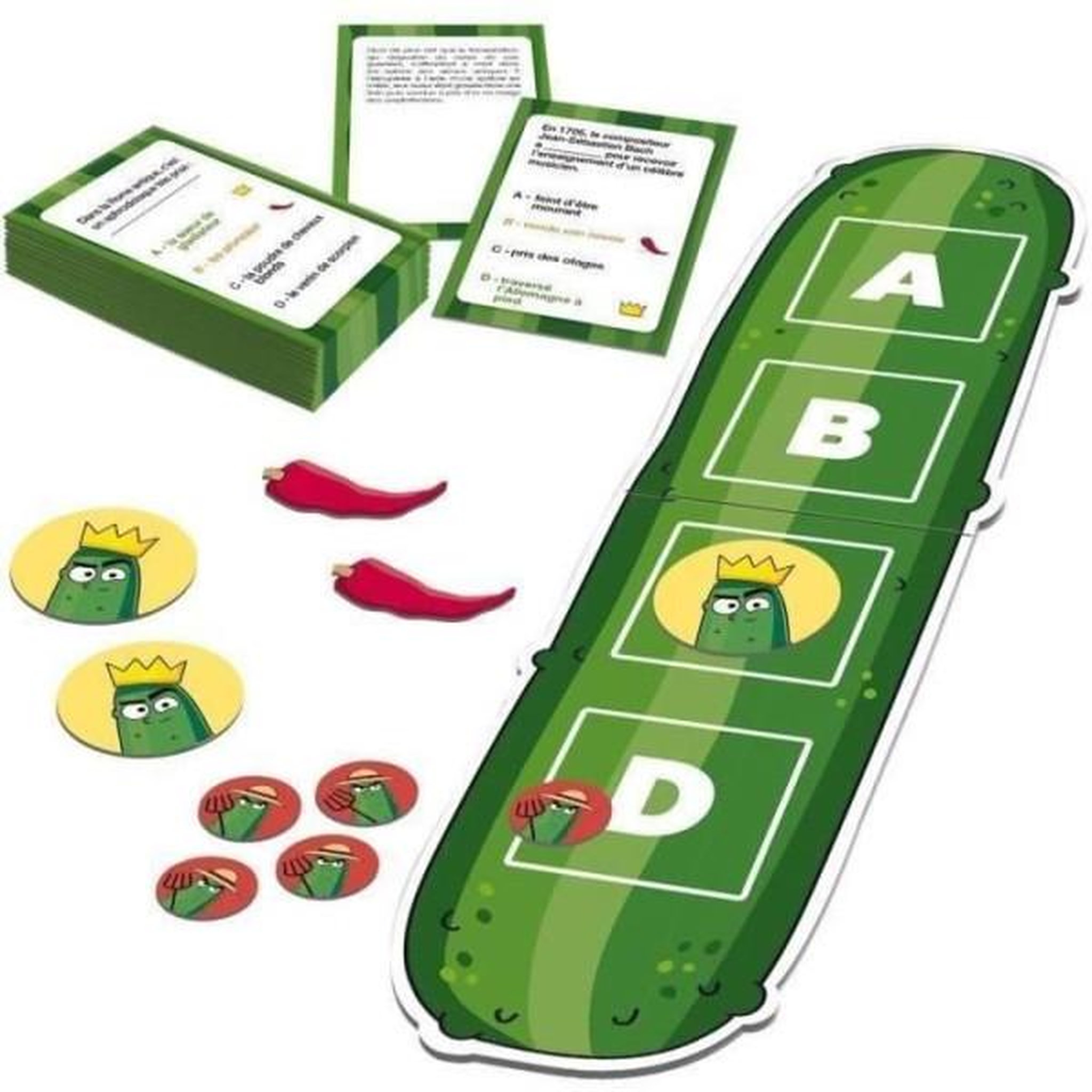 Voir la diapositive 2 : Dujardin LE ROI CONCOMBRE - Jeu de société - DUJARDIN - Identifiez les anecdotes authentiques dans ce jeu de réflexion amusant !