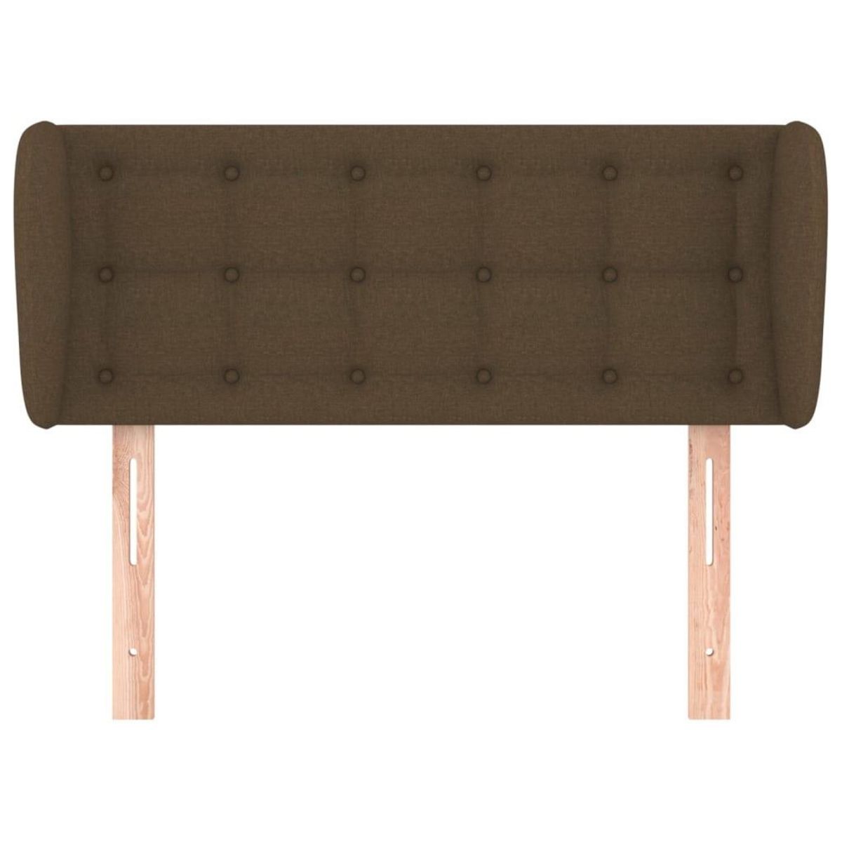 VIDAXL Tete de lit avec oreilles Marron fonce 103x23x78/88 cm Tissu