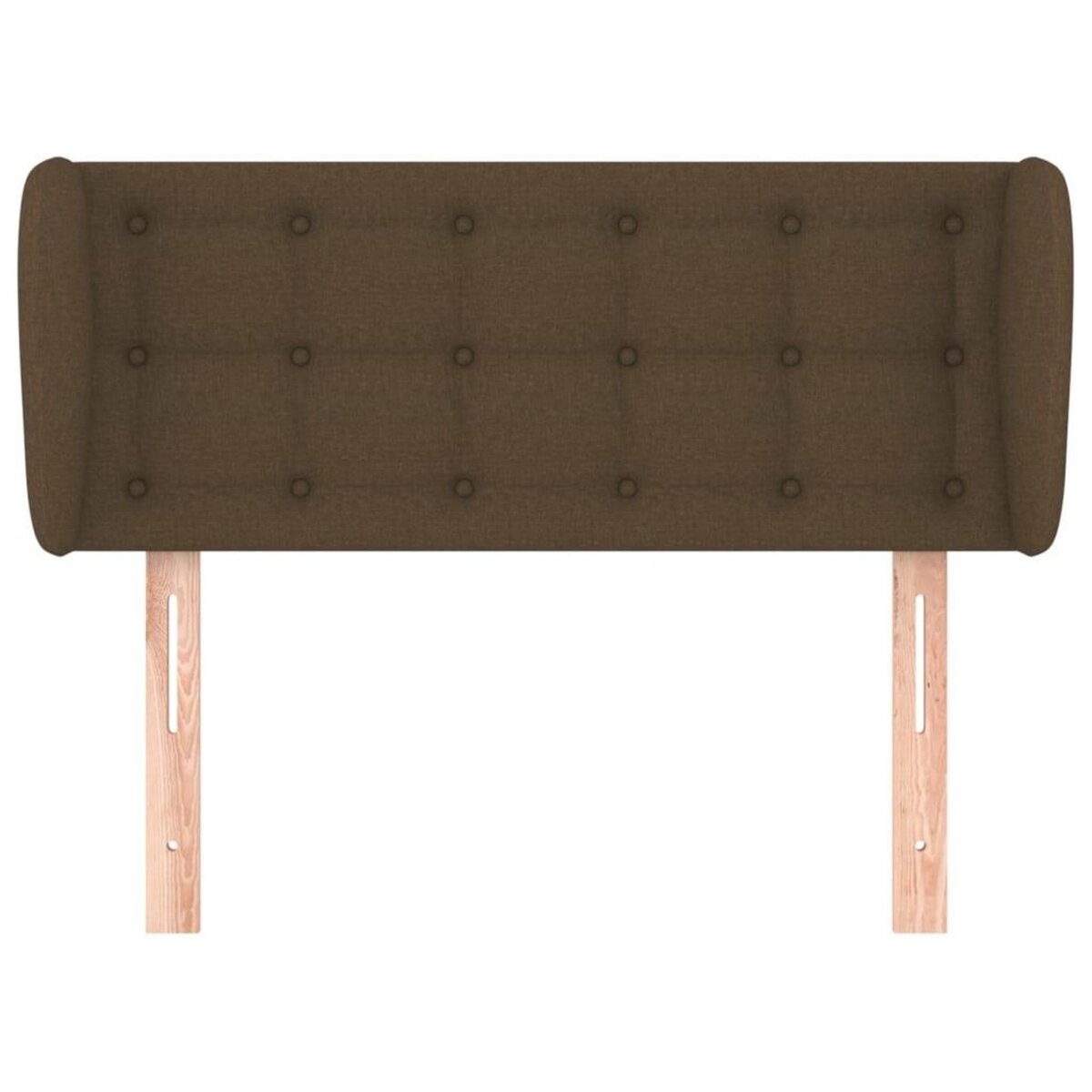 VIDAXL Tete de lit avec oreilles Marron fonce 103x23x78/88 cm Tissu