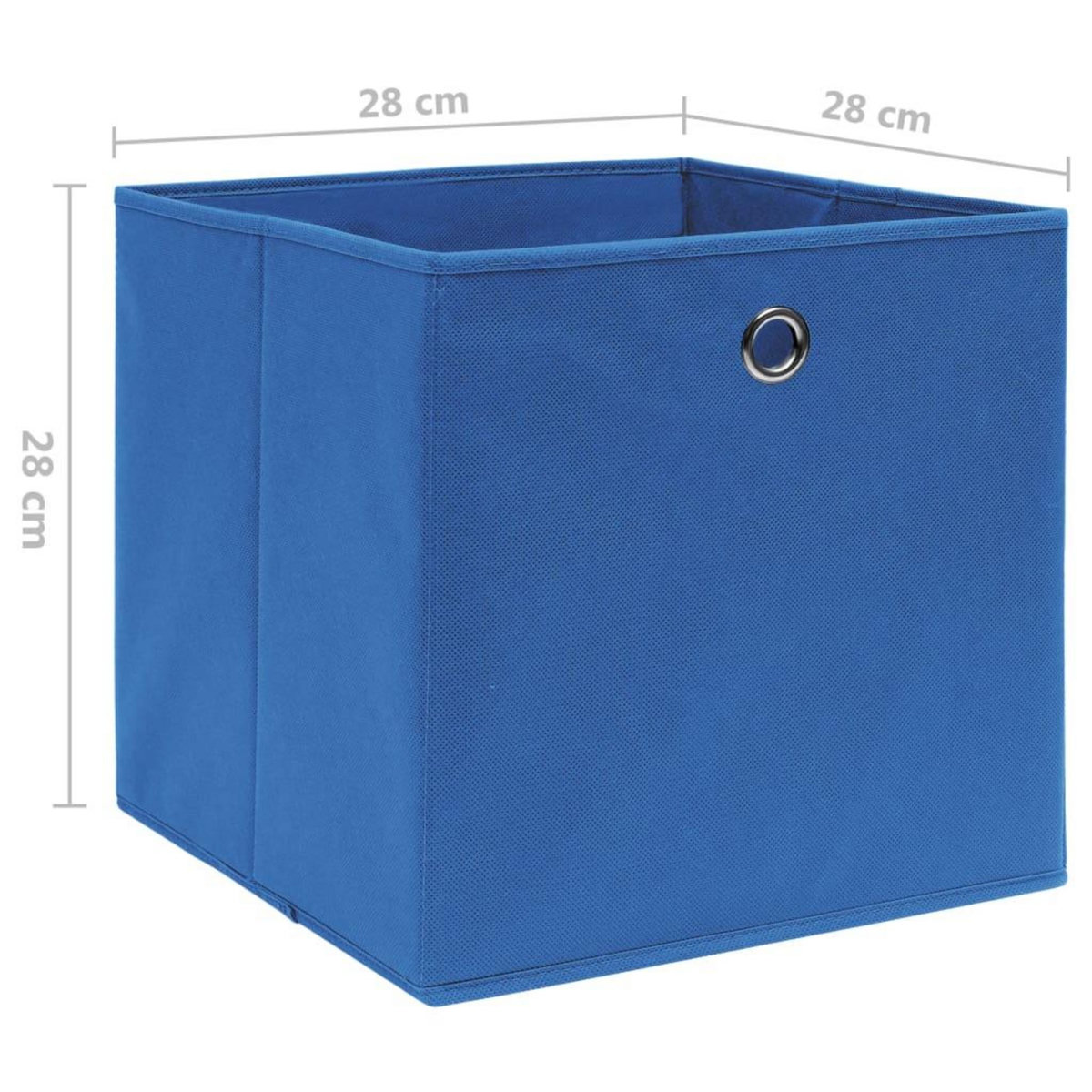 VIDAXL Boîtes de rangement 10 pcs Tissu intisse 28x28x28 cm Bleu