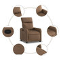 Voir la diapositive 5 : VIDAXL Fauteuil inclinable Marron Tissu