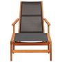 Voir la diapositive 2 : VIDAXL Chaise de jardin et repose-pied Eucalyptus solide et textilene