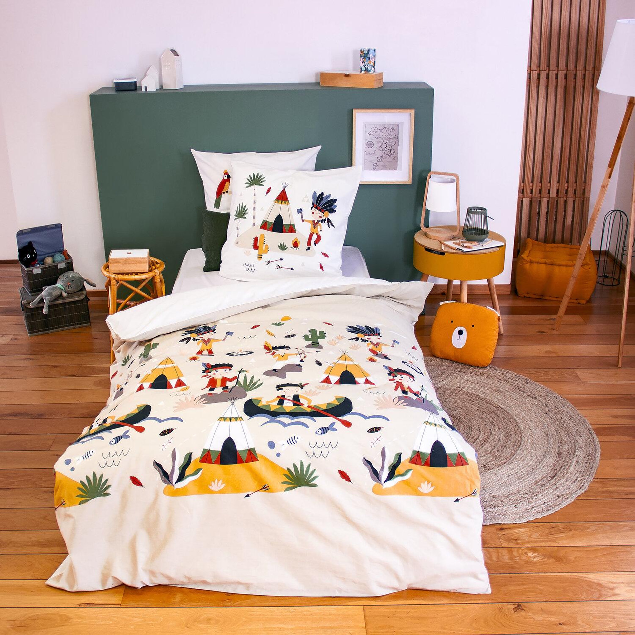 Voir la diapositive 1 : Home collection Parure housse de couette 2pcs 140x200 100% coton 57 fils - pirate