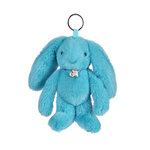 DOUDOU ET COMPAGNIE Porte clé lapin en peluche Turquoise - 18cm