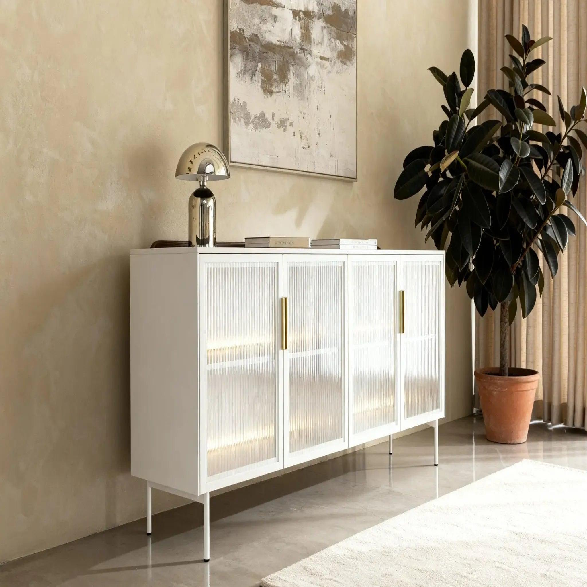 Voir la diapositive 3 : CASANOVA PARIS Paloma - buffet 4 portes 181cmeffet chêne dunin