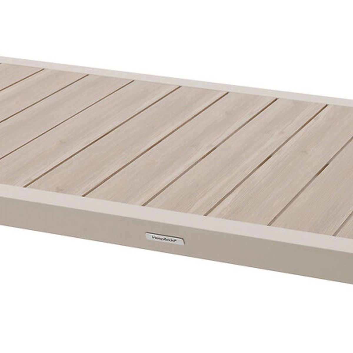 HESPERIDE Table de jardin fixe en aluminium effet bois 6 places EVASION