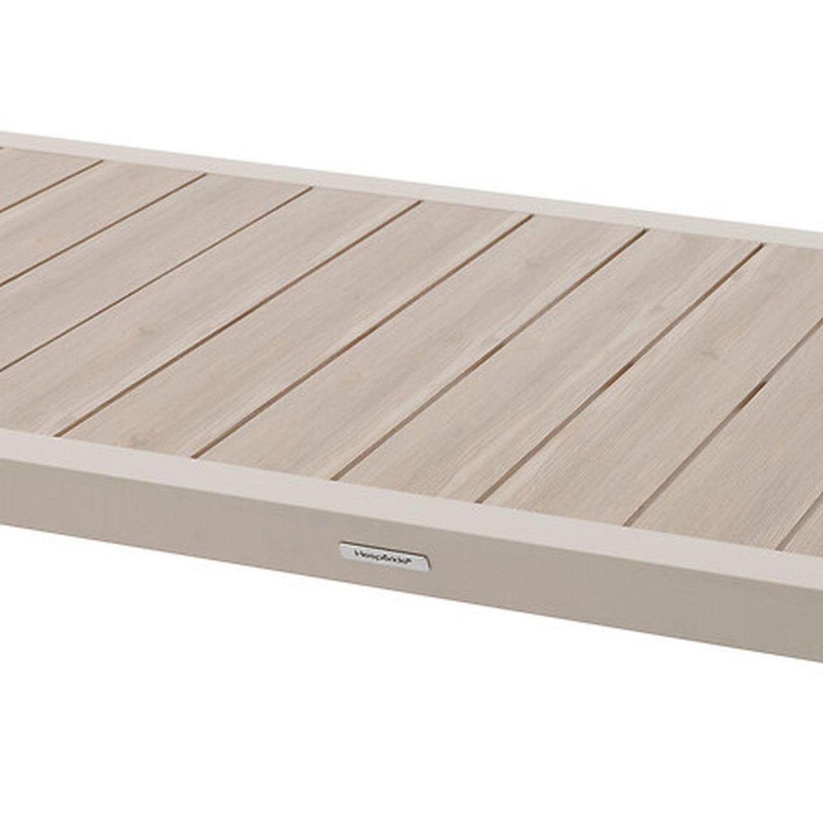 HESPERIDE Table de jardin fixe en aluminium effet bois 6 places EVASION