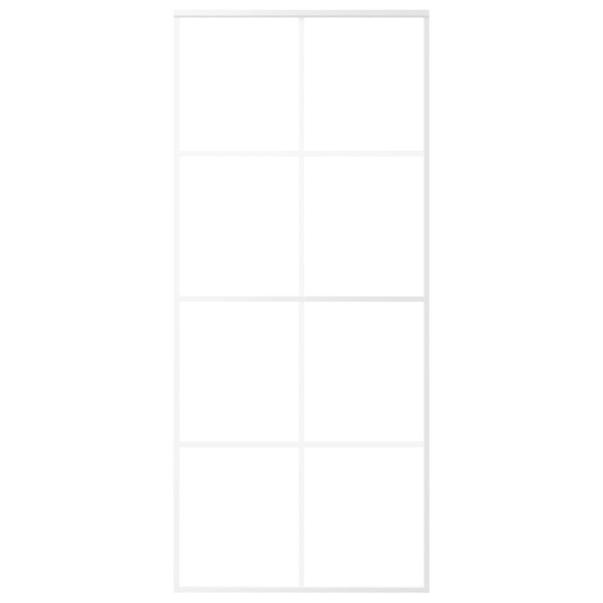 Voir la diapositive 3 : VIDAXL Porte coulissante Verre ESG et aluminium 90x205 cm Blanc