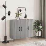 VIDAXL Buffet sonoma gris 90x34x80 cm bois d'ingenierie