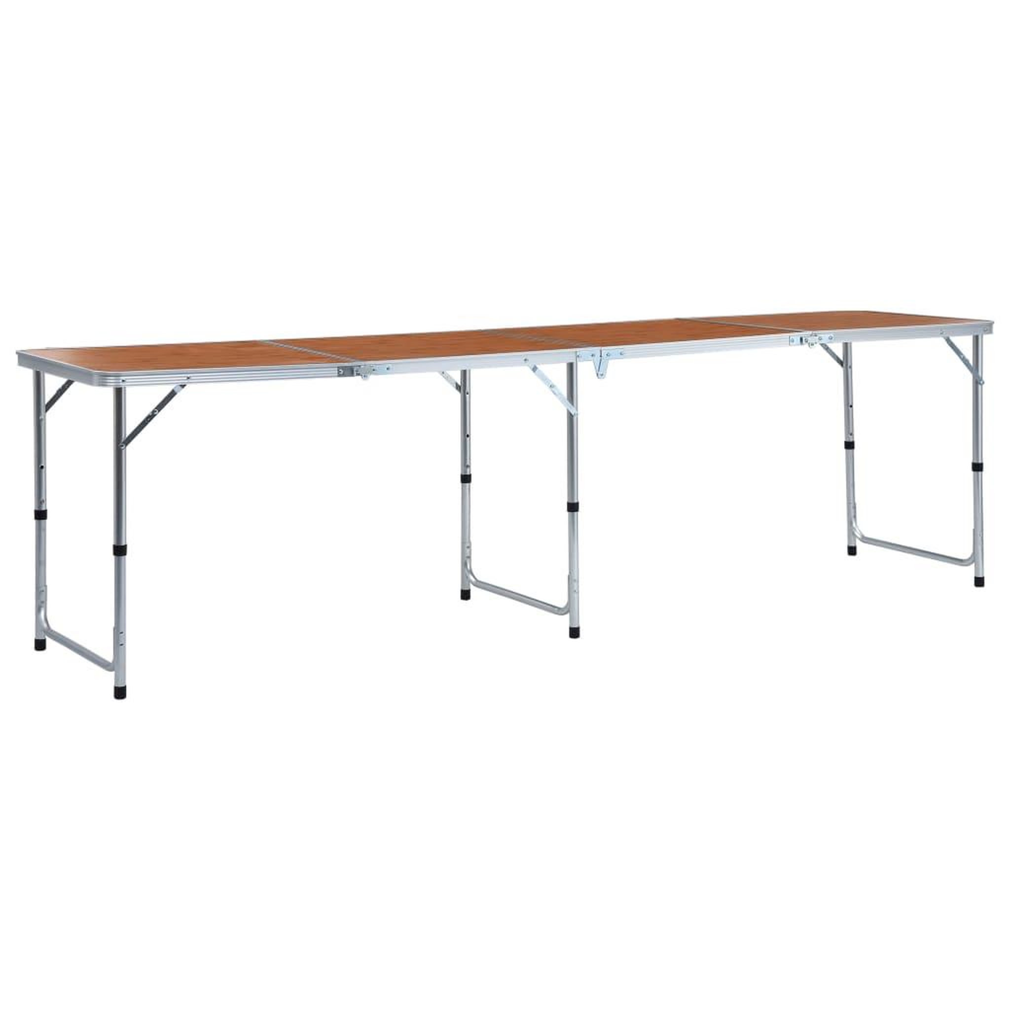Voir la diapositive 1 : VIDAXL Table pliable de camping Aluminium 240x60 cm