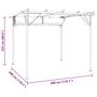 Voir la diapositive 6 : VIDAXL Pergola avec toit retractable Blanc creme 3 x 3 m Acier