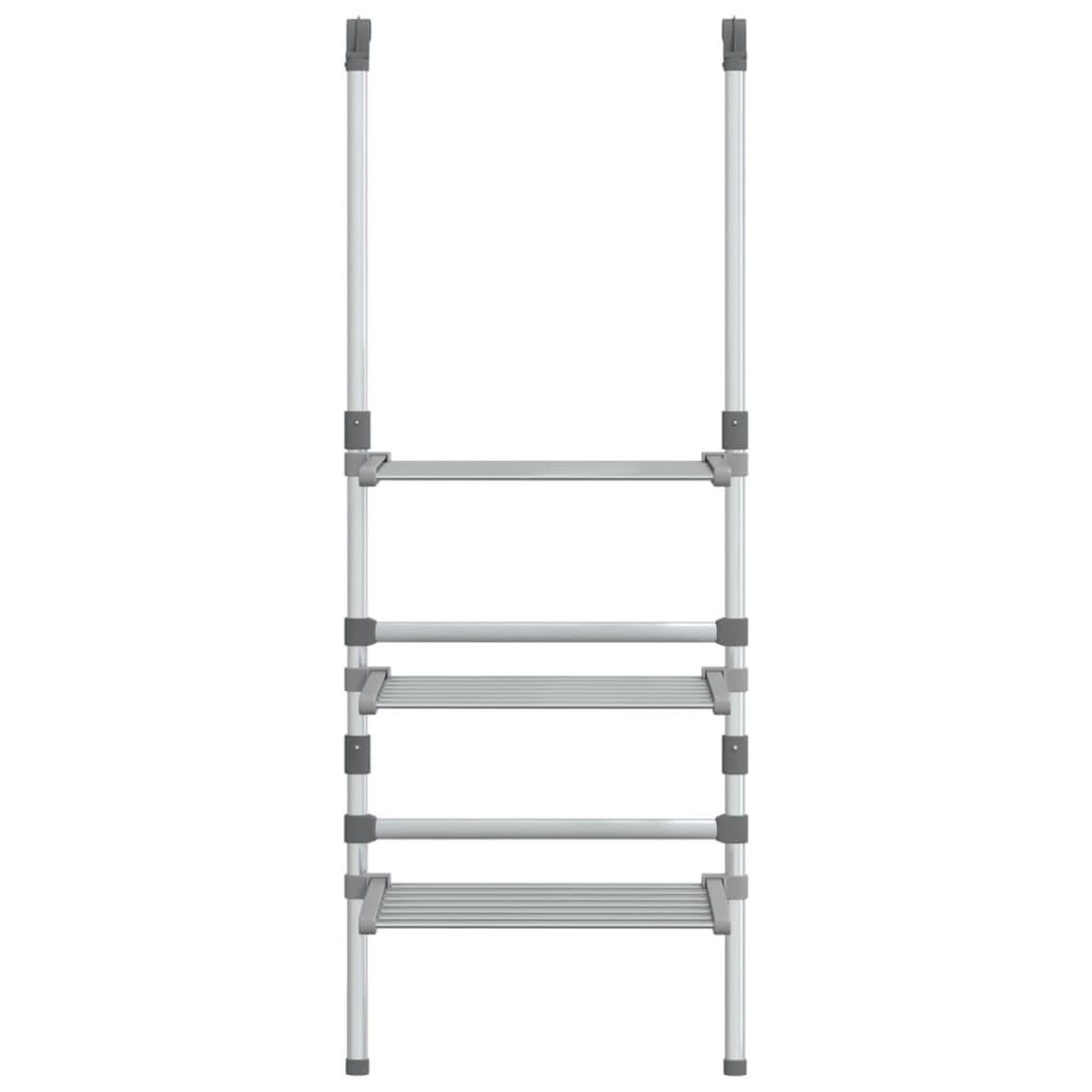 Voir la diapositive 3 : VIDAXL Sechoir a linge suspendu a 3 niveaux Aluminium