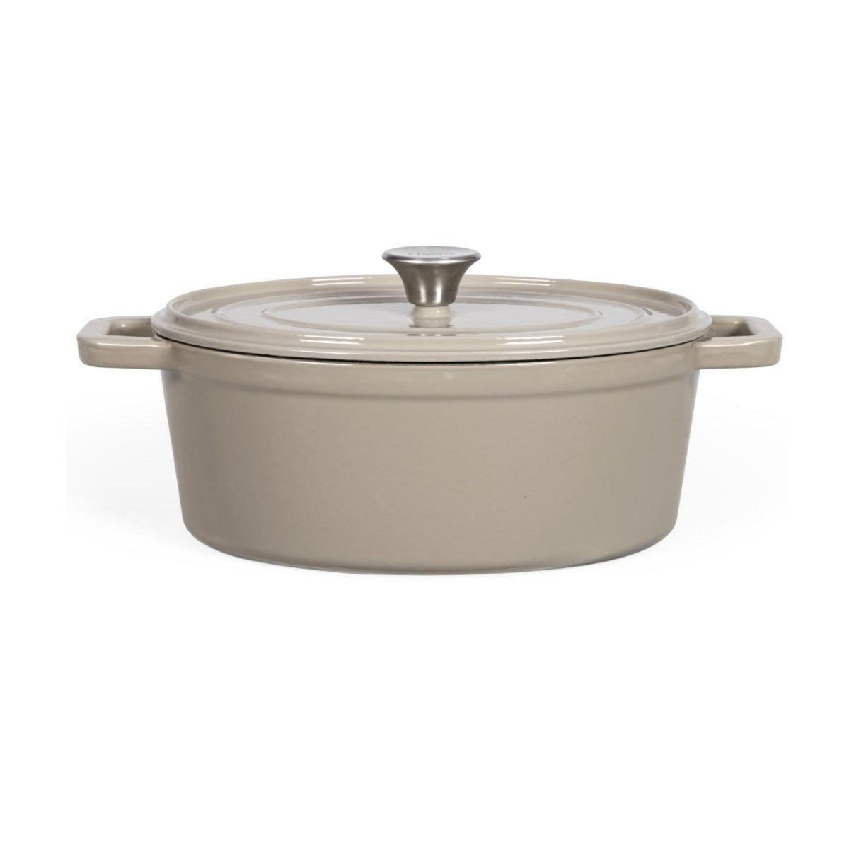 LIVOO Cocotte ovale en fonte 29cm beige - MEP129G
