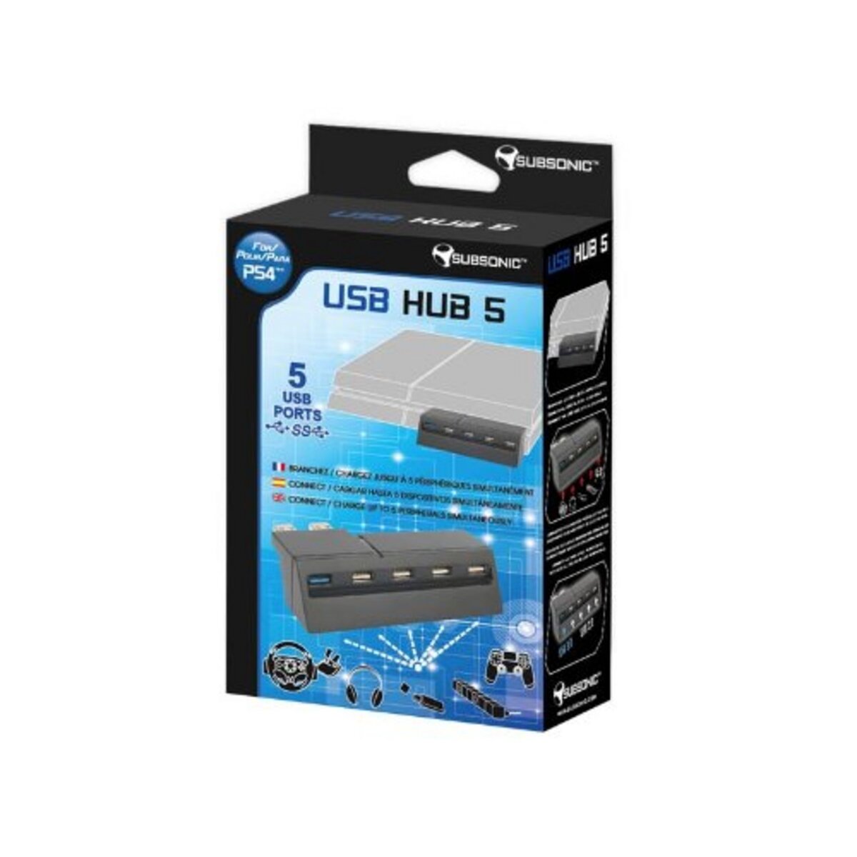 SUBSONIC USB Hub 5 ports pour PS4