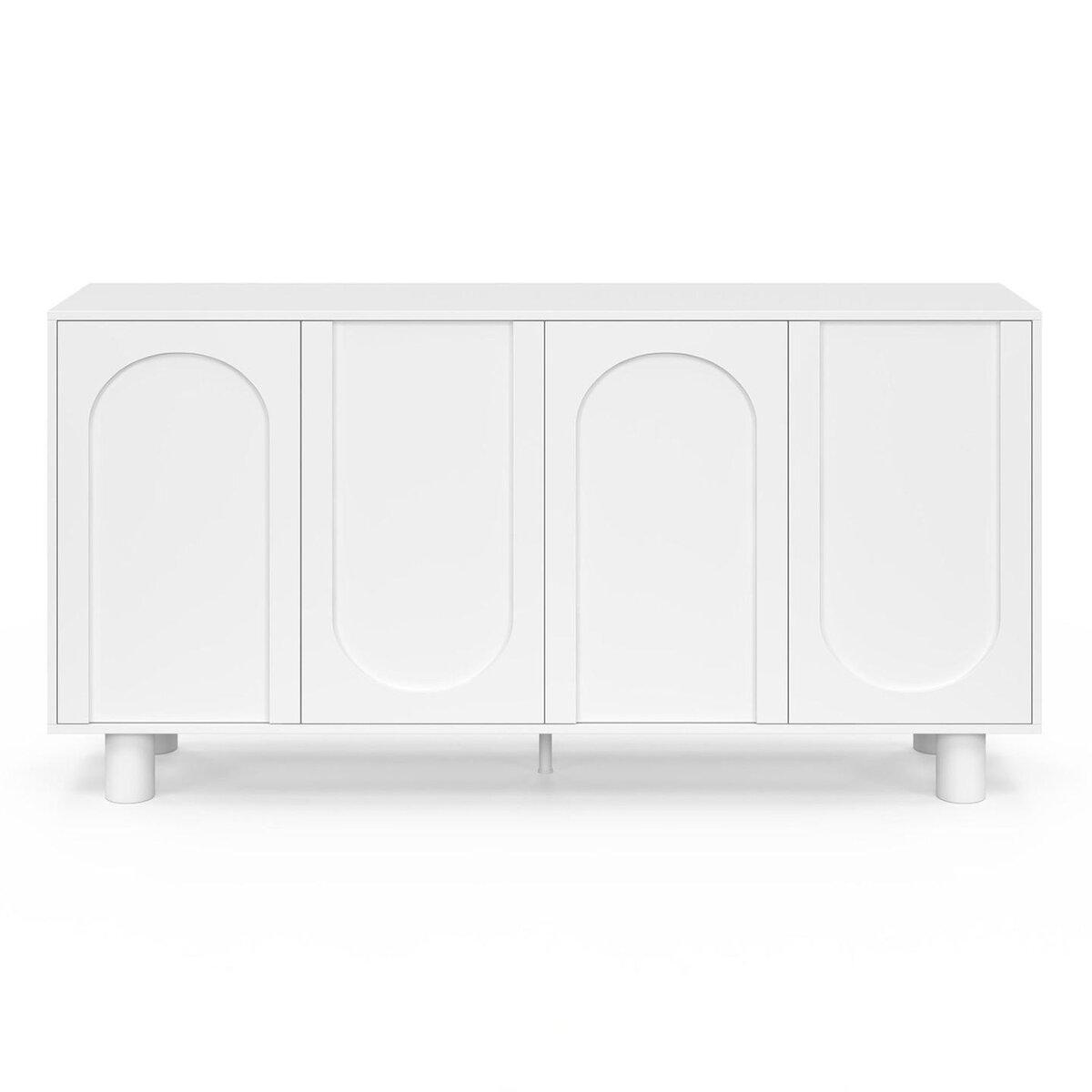ID MARKET Buffet 160 cm ARCHIE 4 portes design arche blanc