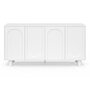 Voir la diapositive 3 : ID MARKET Buffet 160 cm ARCHIE 4 portes design arche blanc
