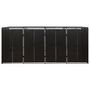 Voir la diapositive 4 : VIDAXL Abri pour poubelle quadruple Noir 274x80x117 cm Resine tressee