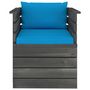 Voir la diapositive 5 : VIDAXL Salon palette de jardin 7 pcs avec coussins Bois de pin massif