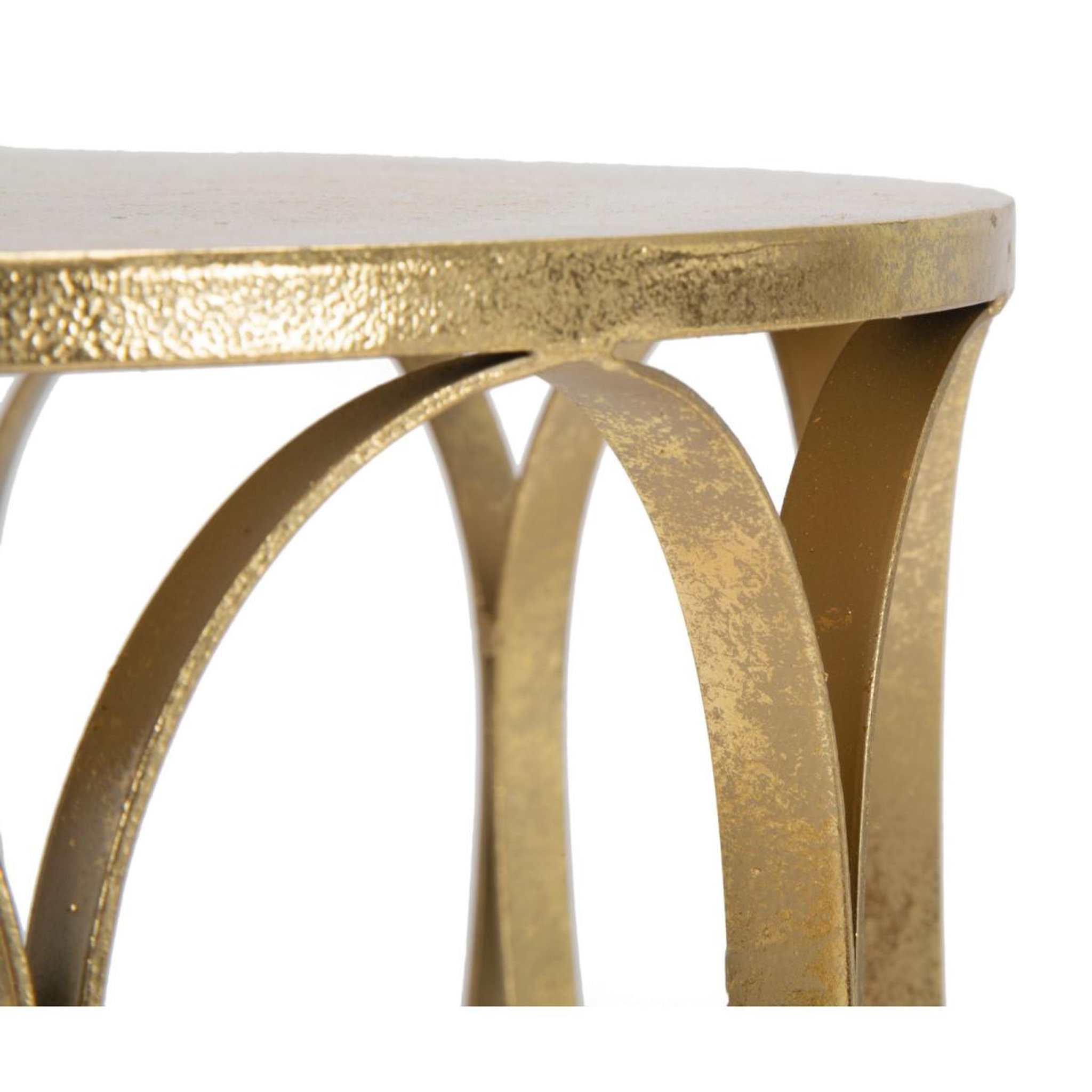 Voir la diapositive 4 : Paris Prix Table d'Appoint Design  Venice  58cm Or