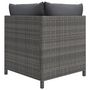 Voir la diapositive 5 : VIDAXL Salon de jardin 7 pcs avec coussins Resine tressee Gris