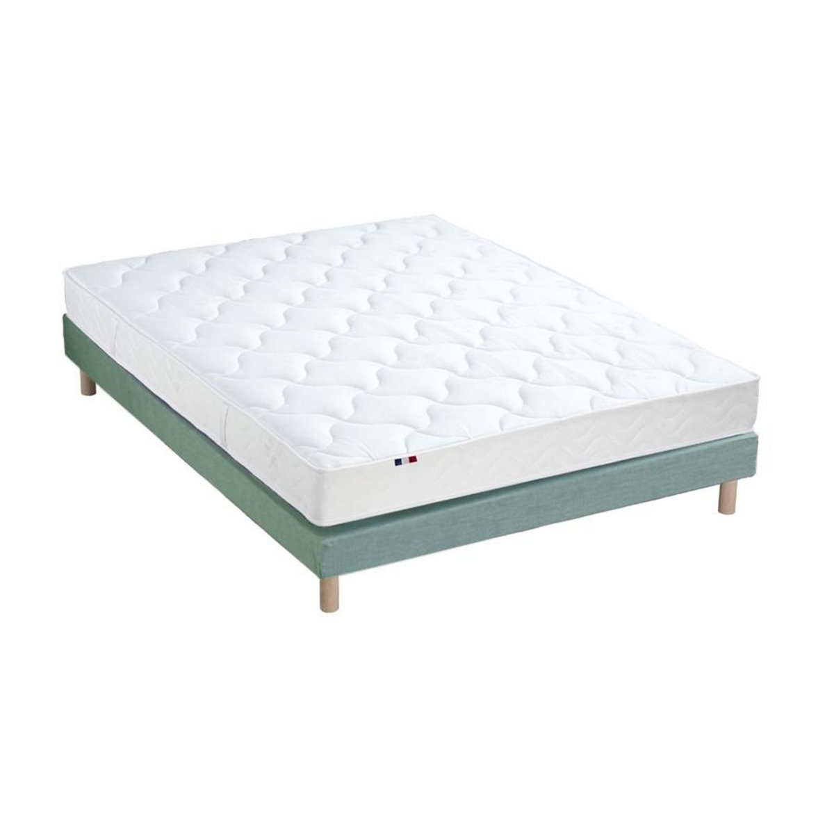 IDLITERIE Ensemble matelas 100% latex 3 zones et sommier Essentiel - qualité française