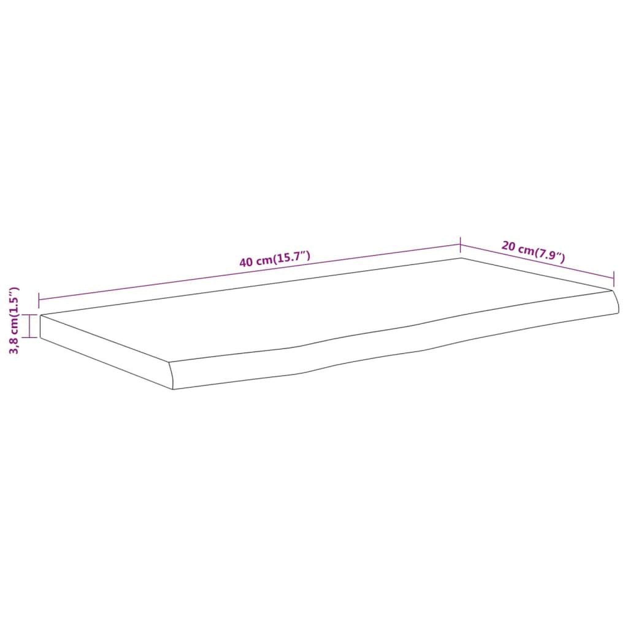 Voir la diapositive 6 : VIDAXL Etagere murale rectangulaire massif acacia bordure assortie