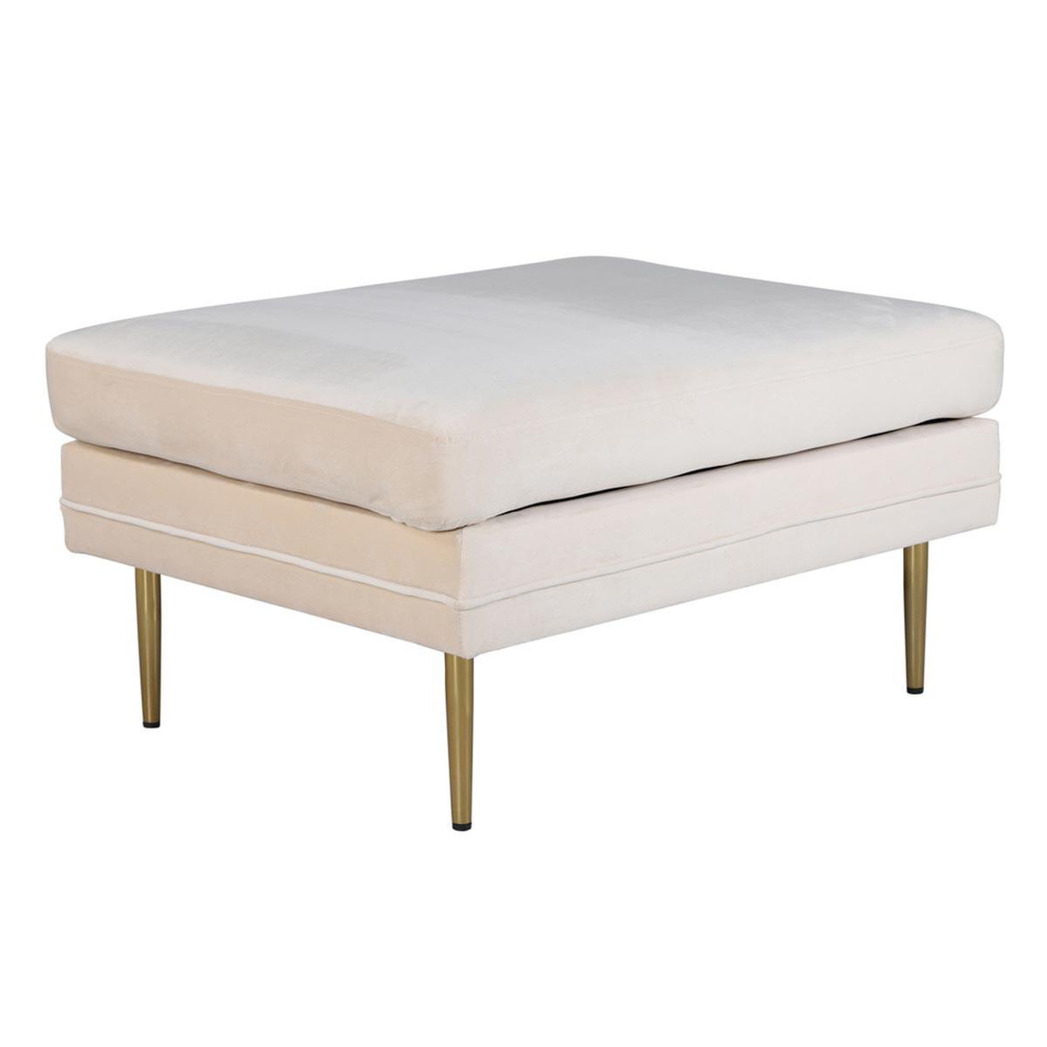 Paris Prix Pouf design en velours  boom  90cm blanc