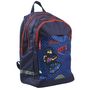 Voir la diapositive 2 : AUCHAN Sac à dos 2 compartiments bleu SKATE avec leds