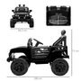 Voir la diapositive 3 : HOMCOM Voiture 4x4 électrique enfant 2 moteurs 35 W 5 Km/h max. télécommande incluse effets lumineux sonores noir