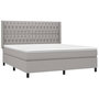 Voir la diapositive 3 : VIDAXL Sommier a lattes de lit avec matelas Gris clair 180x200cm Tissu