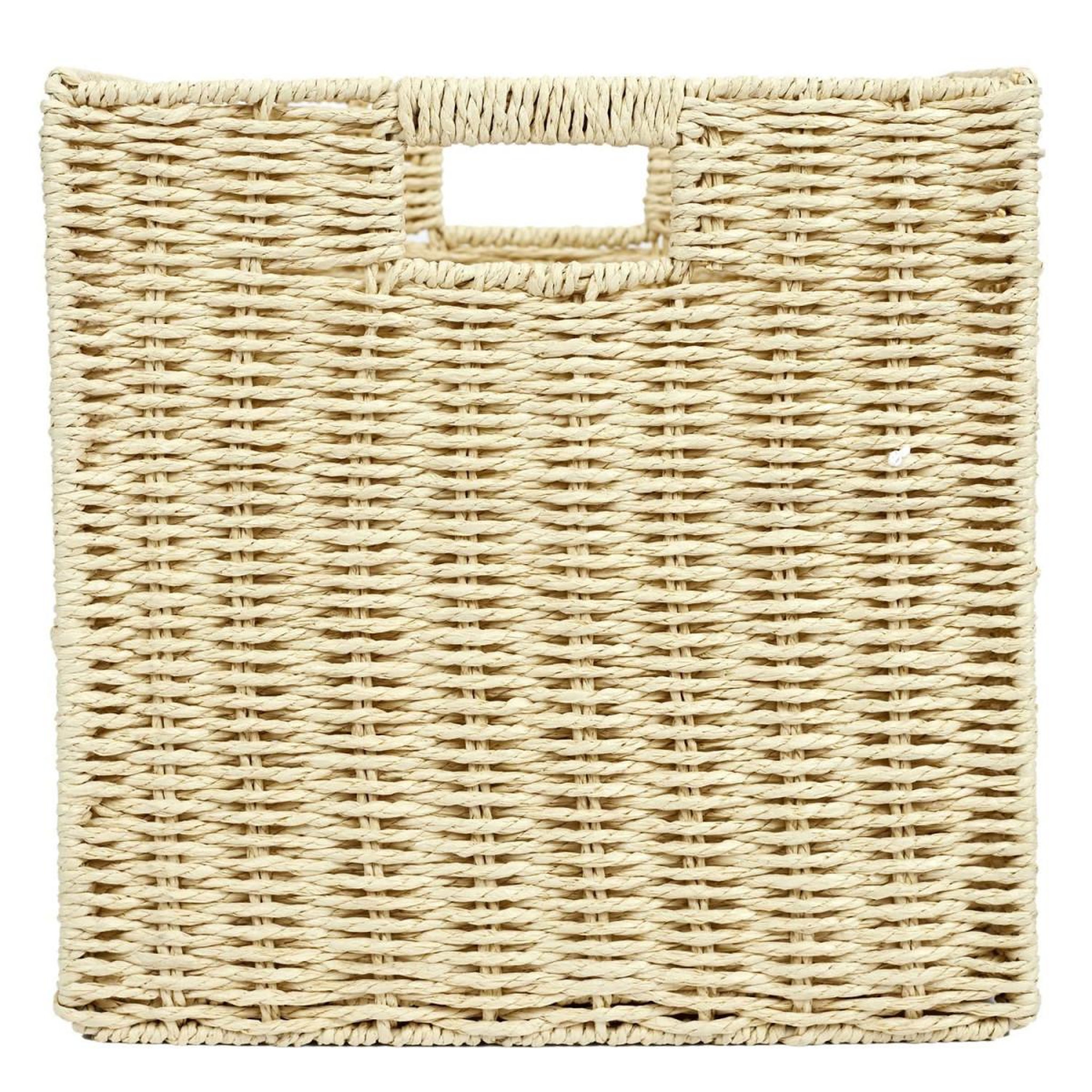 Voir la diapositive 2 : The Home Deco Factory Boîte de rangement pliable  tressée  30x30cm naturel