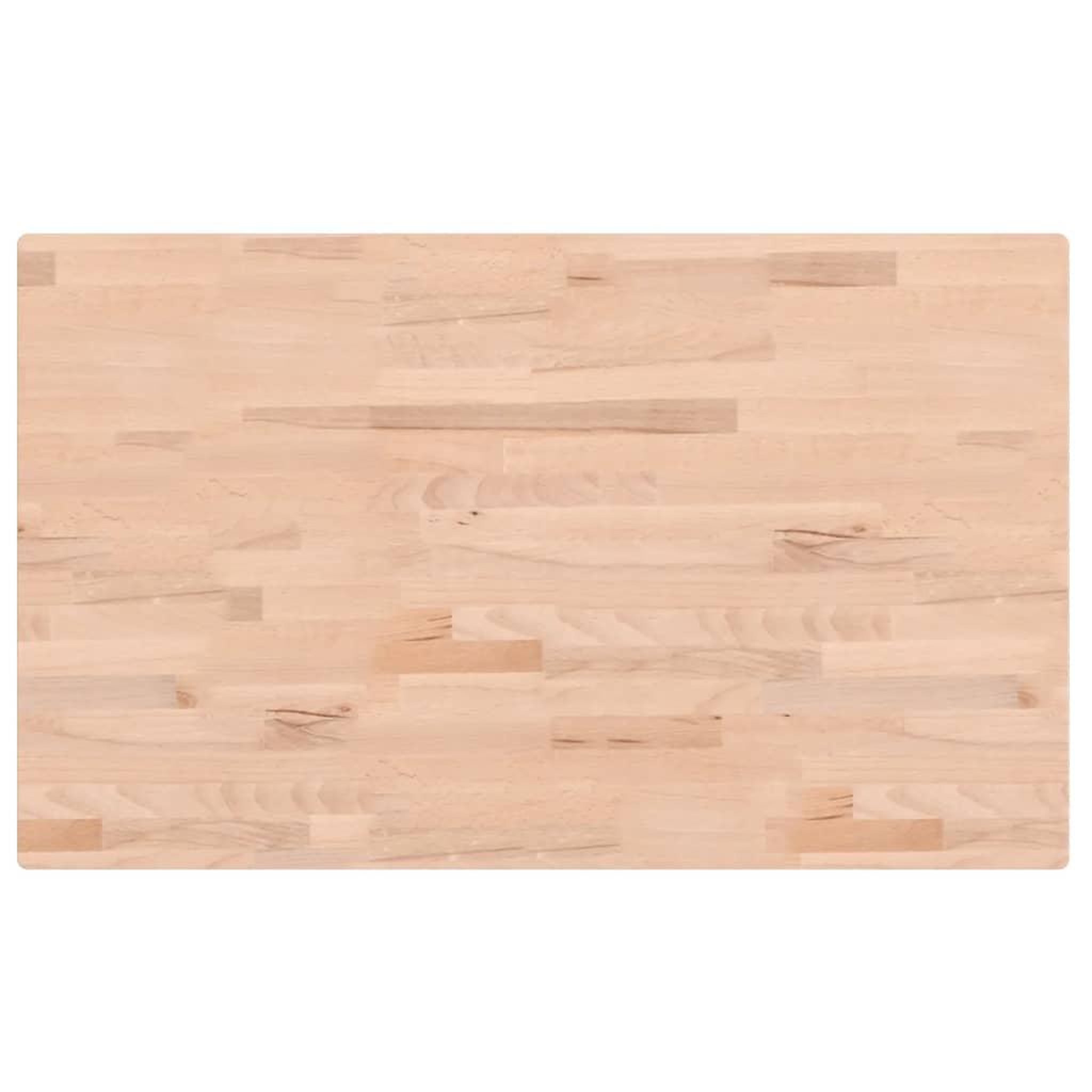Voir la diapositive 2 : VIDAXL Dessus de table 100x60x2,5cm rectangulaire bois massif de hetre