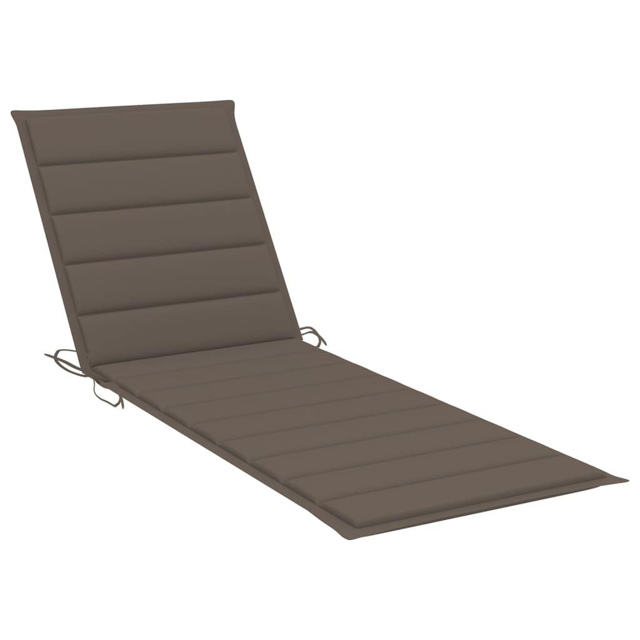 Voir la diapositive 5 : VIDAXL Chaise longue de jardin avec coussin Gris Bois d'acacia solide