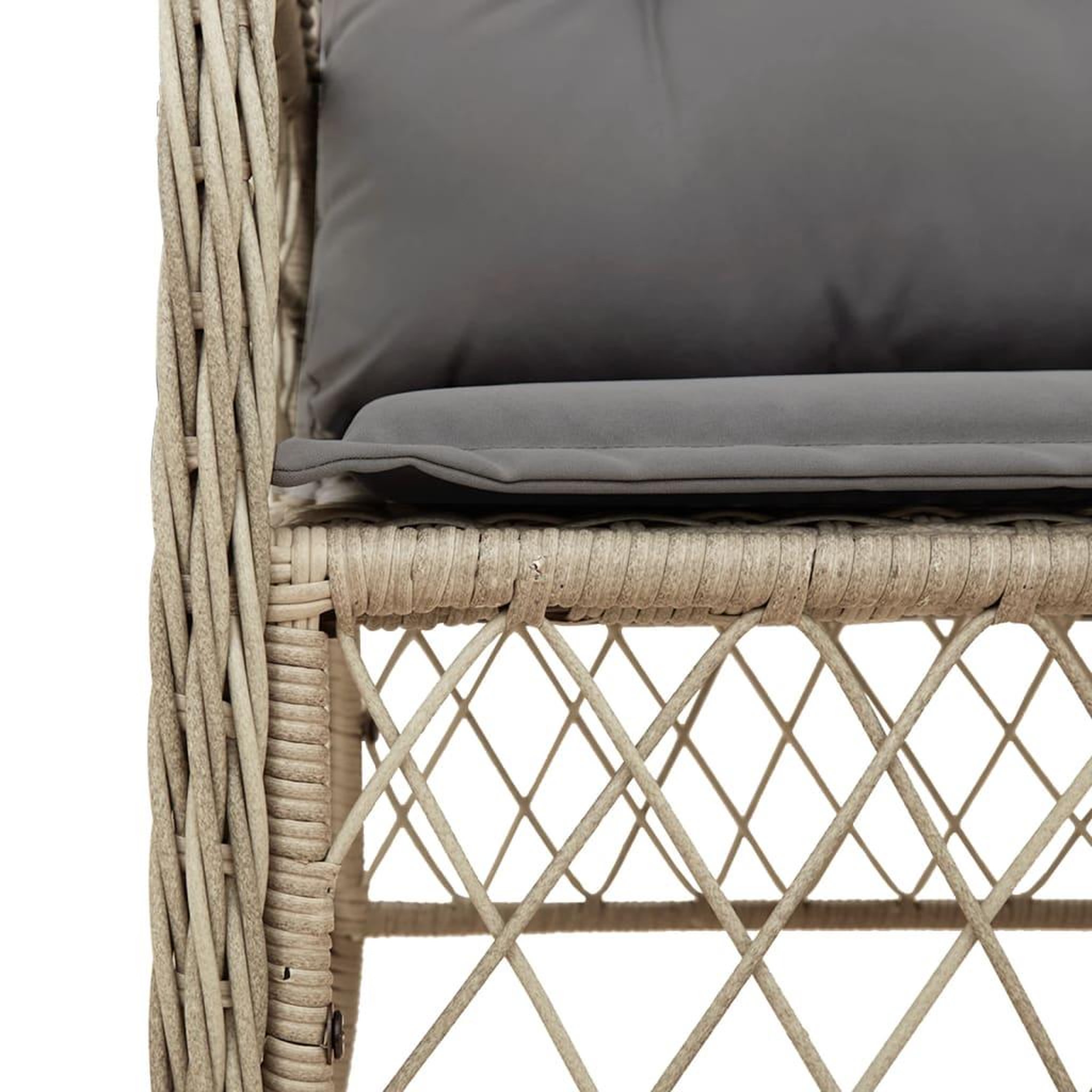 Voir la diapositive 5 : VIDAXL Ensemble a manger de jardin et coussins 9 pcs melange beige