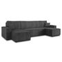 Voir la diapositive 5 : BEST MOBILIER Cezanne - canapé panoramique en u - 7 places - convertible avec coffre - en velours côtelé