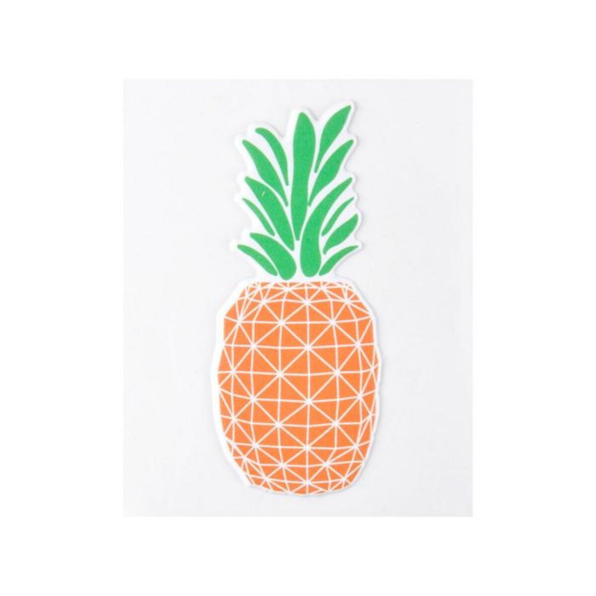 Paris Prix Sticker Puffy  Ananas  10cm Orange & Vert