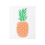 Voir la diapositive 2 : Paris Prix Sticker Puffy  Ananas  10cm Orange & Vert