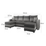 Voir la diapositive 5 : BEST MOBILIER Harvey - canapé panoramique en u 7 places convertible avec coffre en tissu bicolore