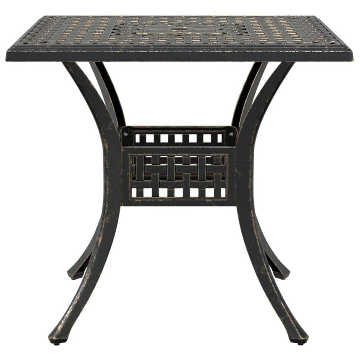 VIDAXL Table de jardin bronze 80x80x75 cm aluminium coule