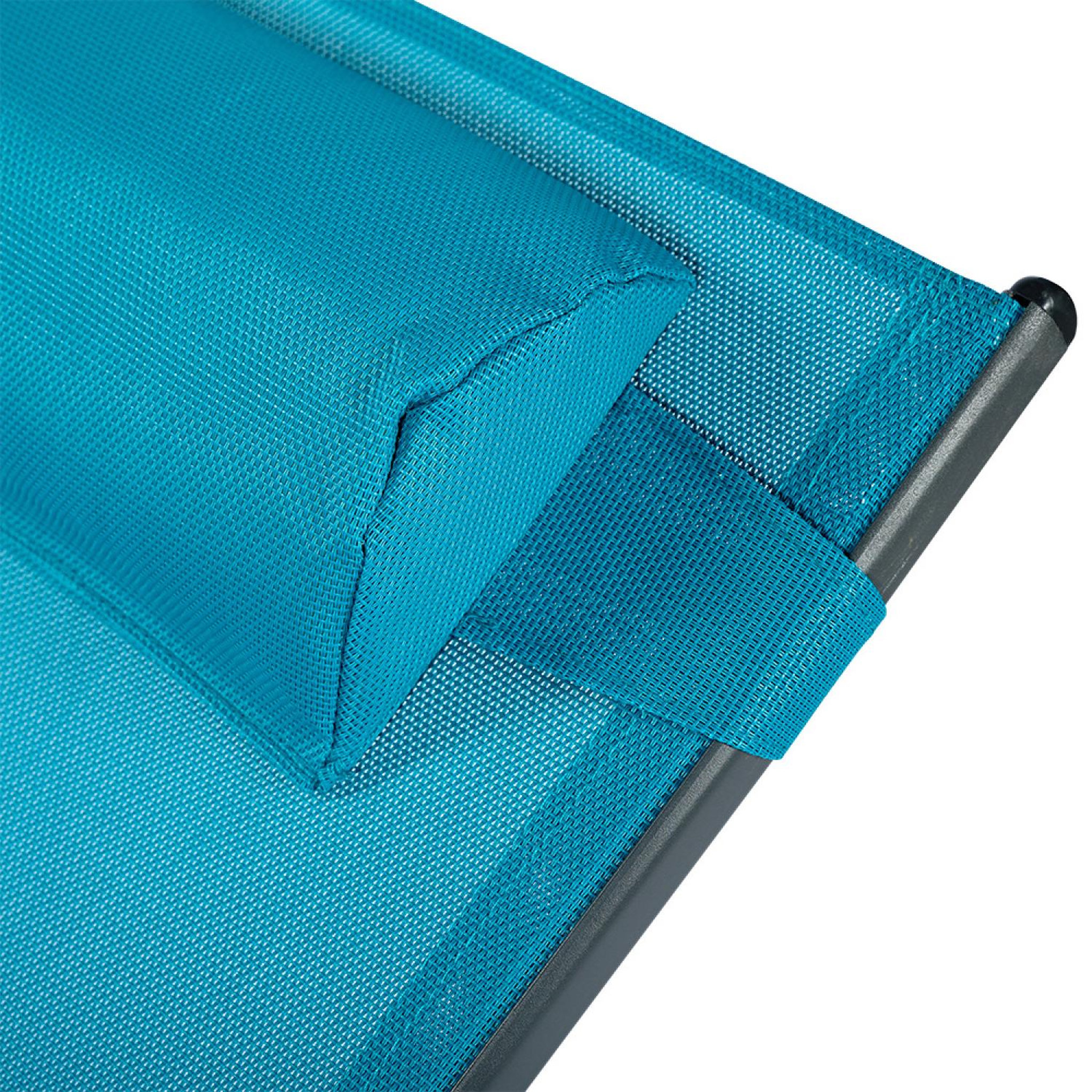 Voir la diapositive 6 : CONCEPT USINE Lot de 2 transats ajustables gris et bleu cali