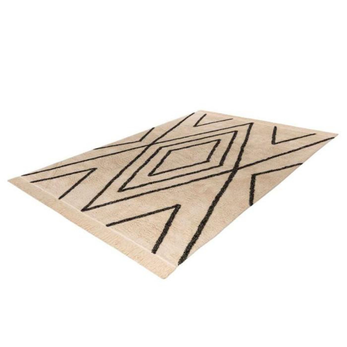 Paris Prix Tapis Tufté à la Main Ethnique  Mylen V  Beige & Noir