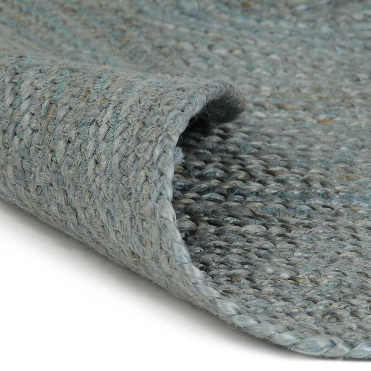 VIDAXL Tapis fait a la main Jute Rond 120 cm Vert olive