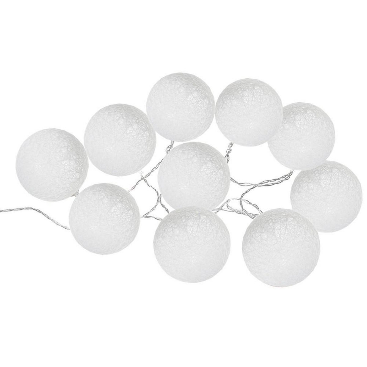 ATMOSPHERA Guirlande LED solaire 10 boules blanches