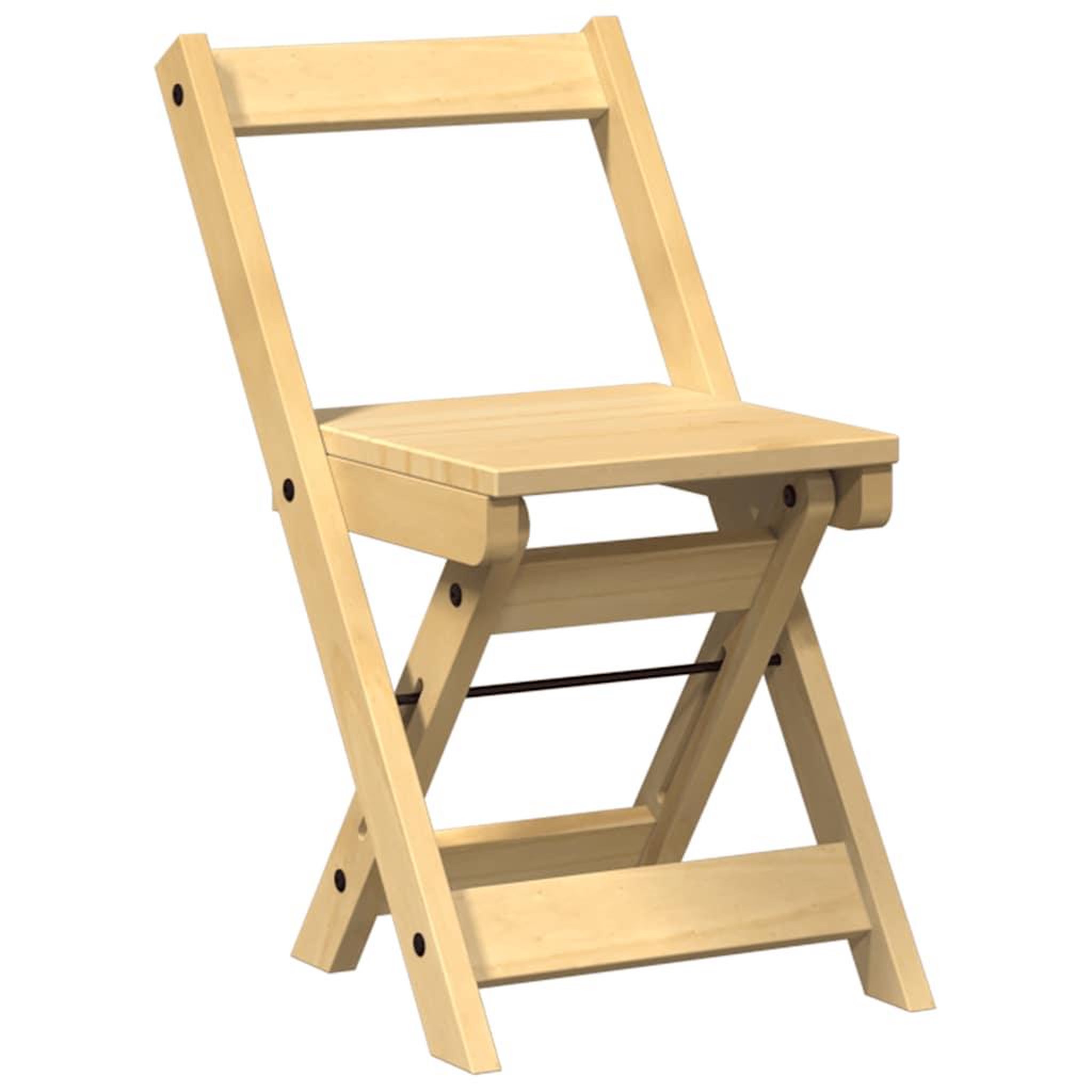 Voir la diapositive 4 : VIDAXL Chaises a manger pliables lot de 4  bois massif de pin