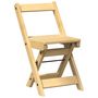 Voir la diapositive 4 : VIDAXL Chaises a manger pliables lot de 4  bois massif de pin