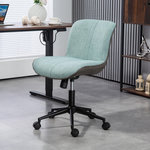 HOMCOM Chaise de bureau tissu grand confort réglable fonction à bascule vert