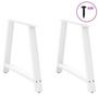 Voir la diapositive 3 : VIDAXL Pieds de table basse forme de A 2 pcs blanc 100x(72-73)cm acier