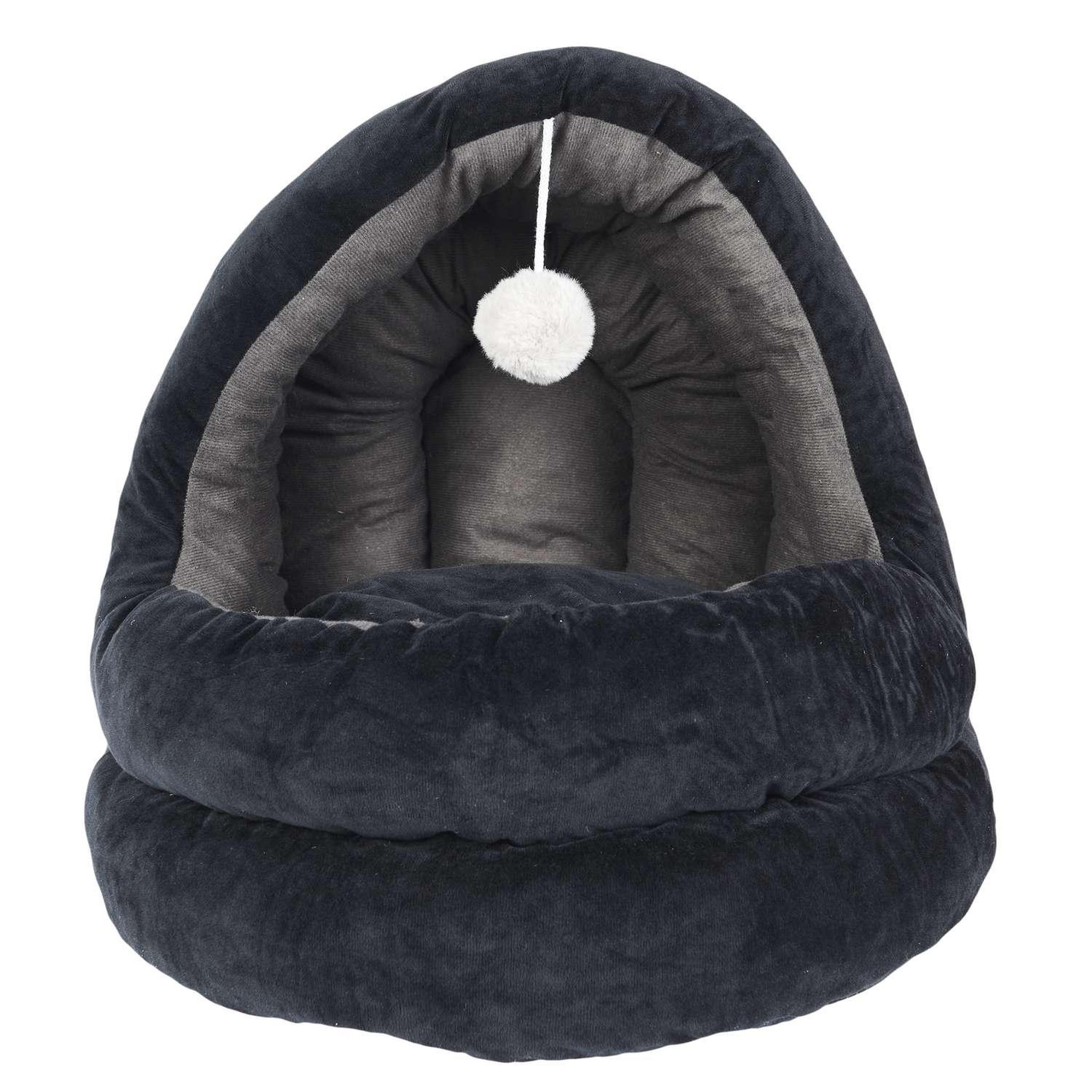 Voir la diapositive 3 : The concept Factory Panier apaisant pour chat et chien plume - gris anthracite