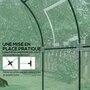 Voir la diapositive 6 : OUTSUNNY Serre tunnel 3,24 m² 2 portes zippées 2 fenêtres maillées acier PE haute densité 135 g/m² vert